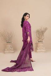 3-PC Stitched Embroidered Digital Printed Sarai By Tawakkal | D-3182